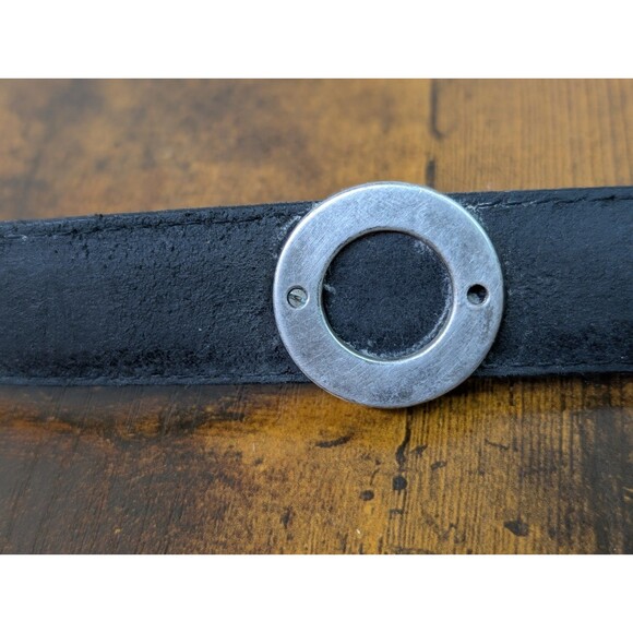 Brighton Rodeo Heart Grommet Belt Black Leather • Engraved Silver Buckle • Style main image 8